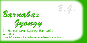 barnabas gyongy business card